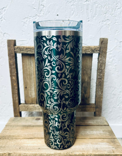 Tooled Floral wrap (Stanley 40oz)