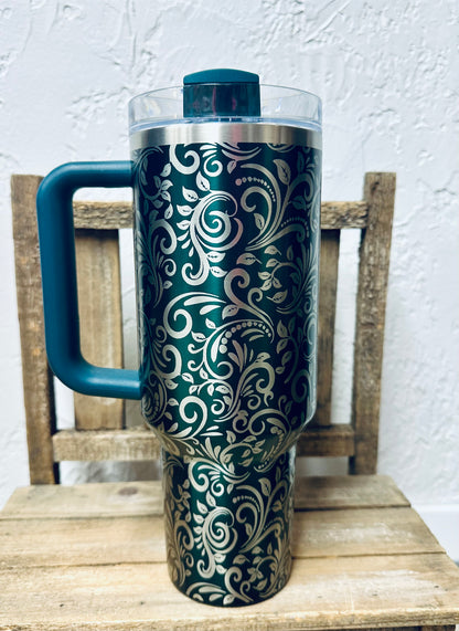 Tooled Floral wrap (Stanley 40oz)