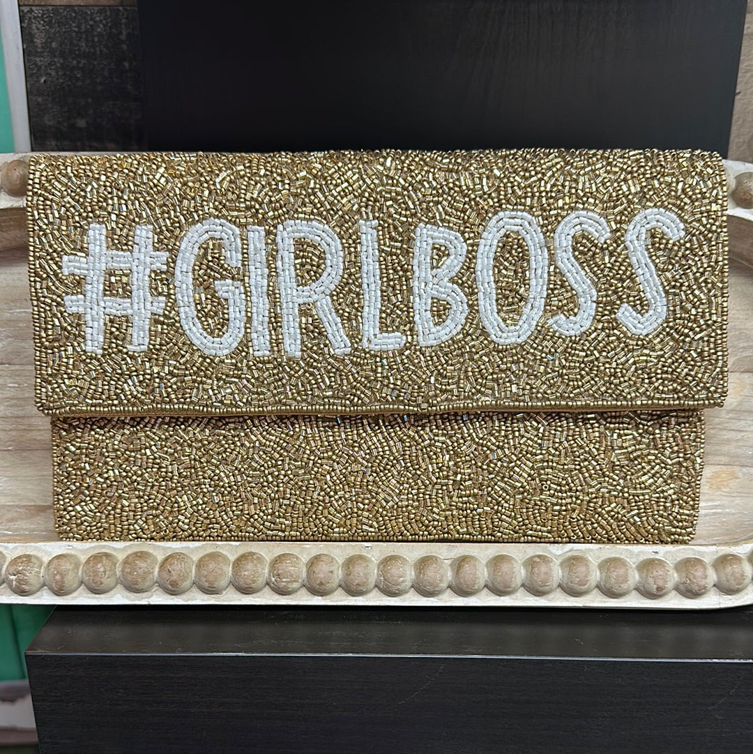 #GirlBoss Beaded Clutch