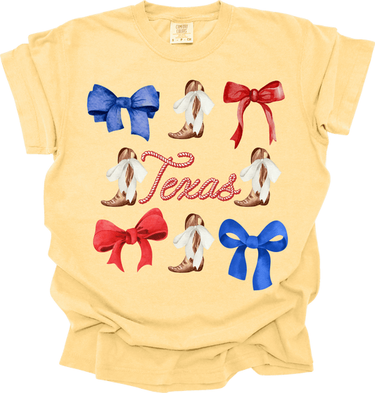 Texas Boots & Bows tee