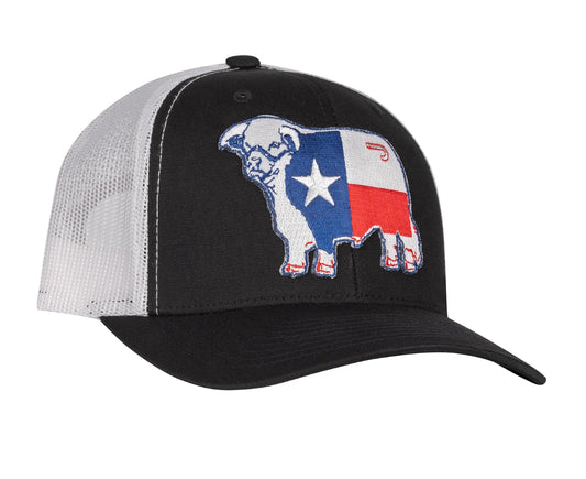 Lazy J Texas Flag Bull hat