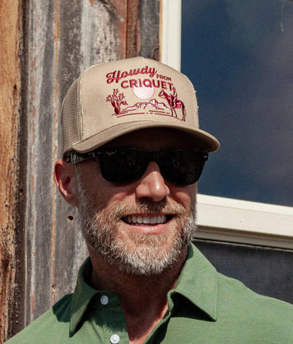 “Howdy From Criquet” Tan Hat