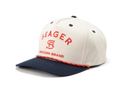 Seager Branded Cream/Navy Hat