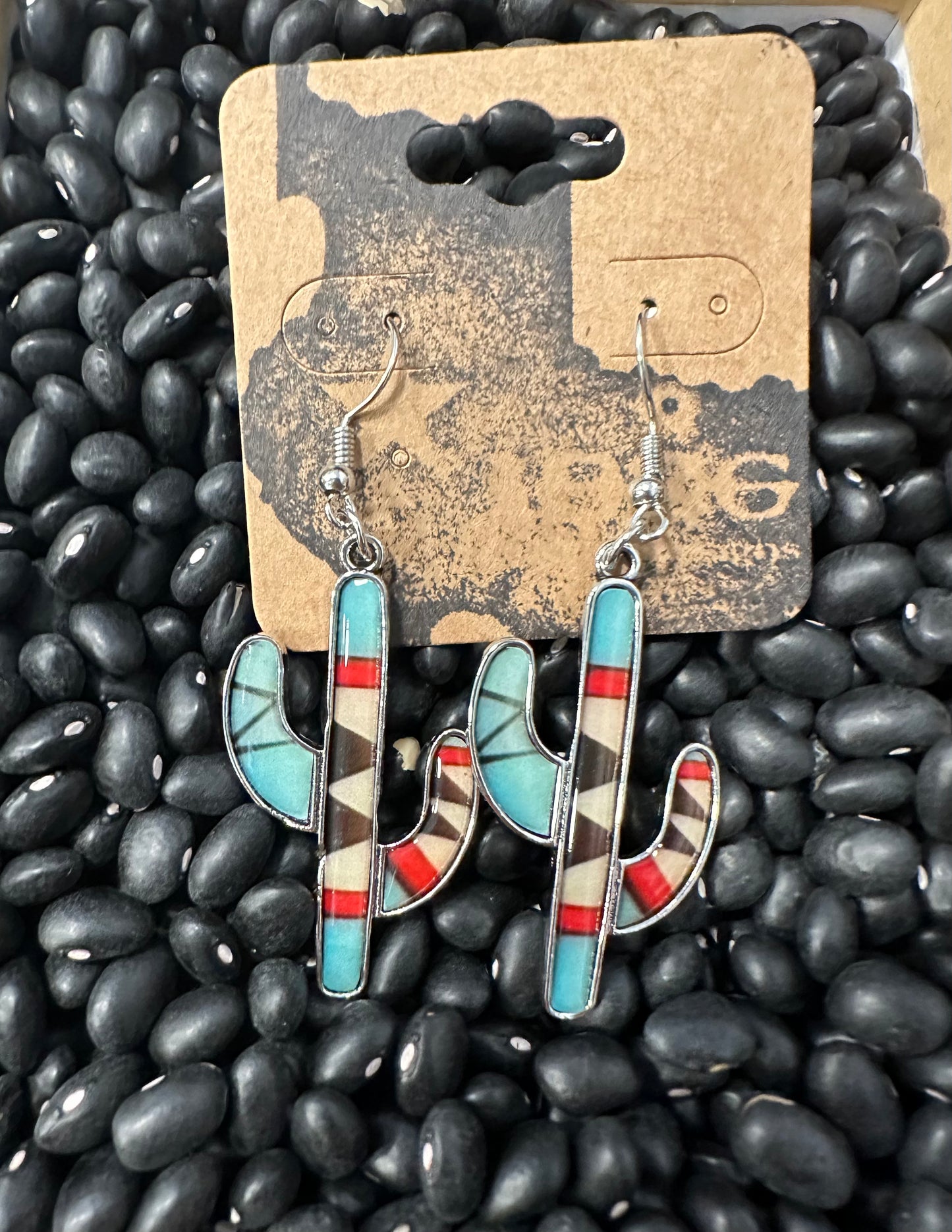 Cactus SW pattern earrings