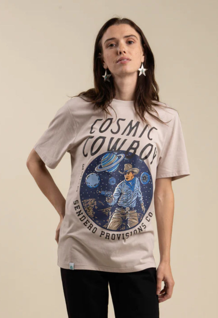 Cosmic Cowboy Tee (Sand)