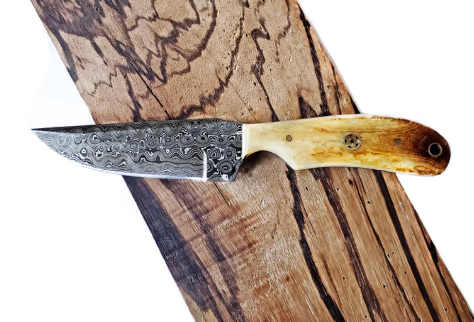 Damascus Steel Burnt Bone Catatonic TD-65