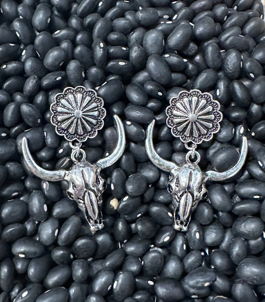 Longhorn & Concho Earrings