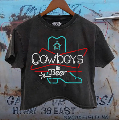 Cowboys Neon Boot Crop