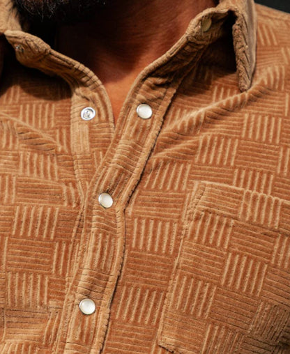 The Velour Pearl Snap (Jaquard)