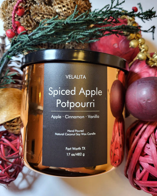 Spiced Apple Potpourri 17oz Candle