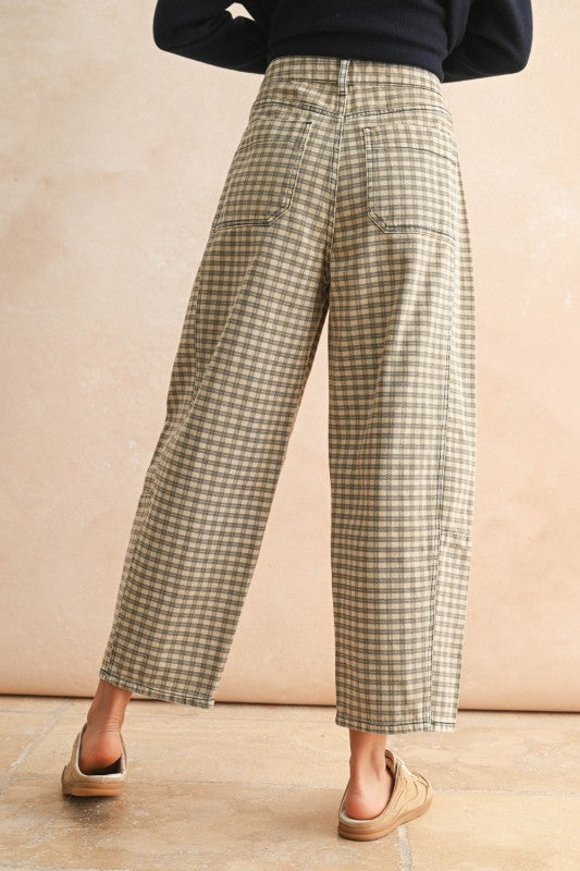 MIOU MUSE Checker Barrel Pants