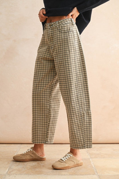 MIOU MUSE Checker Barrel Pants