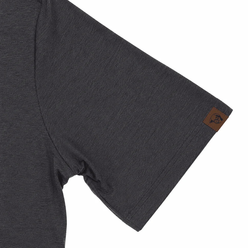 LazyJ Classic Solid Pearl Snap Polo Black