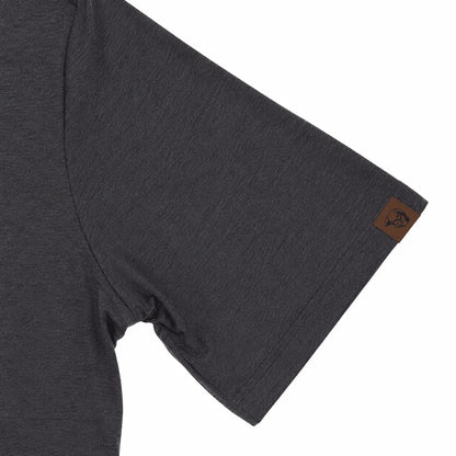 LazyJ Classic Solid Pearl Snap Polo Black