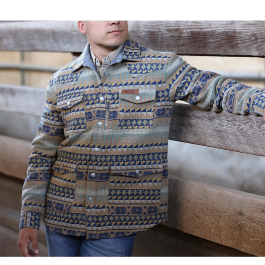 Lazy J Aztec Jacket Brown