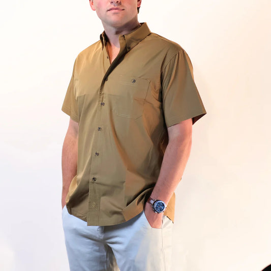 CCC Western Button Down Burnt