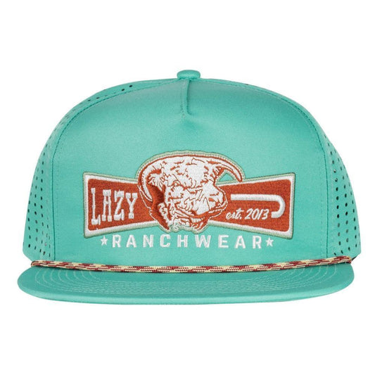 Lazy J Teal Diamond Banner hat