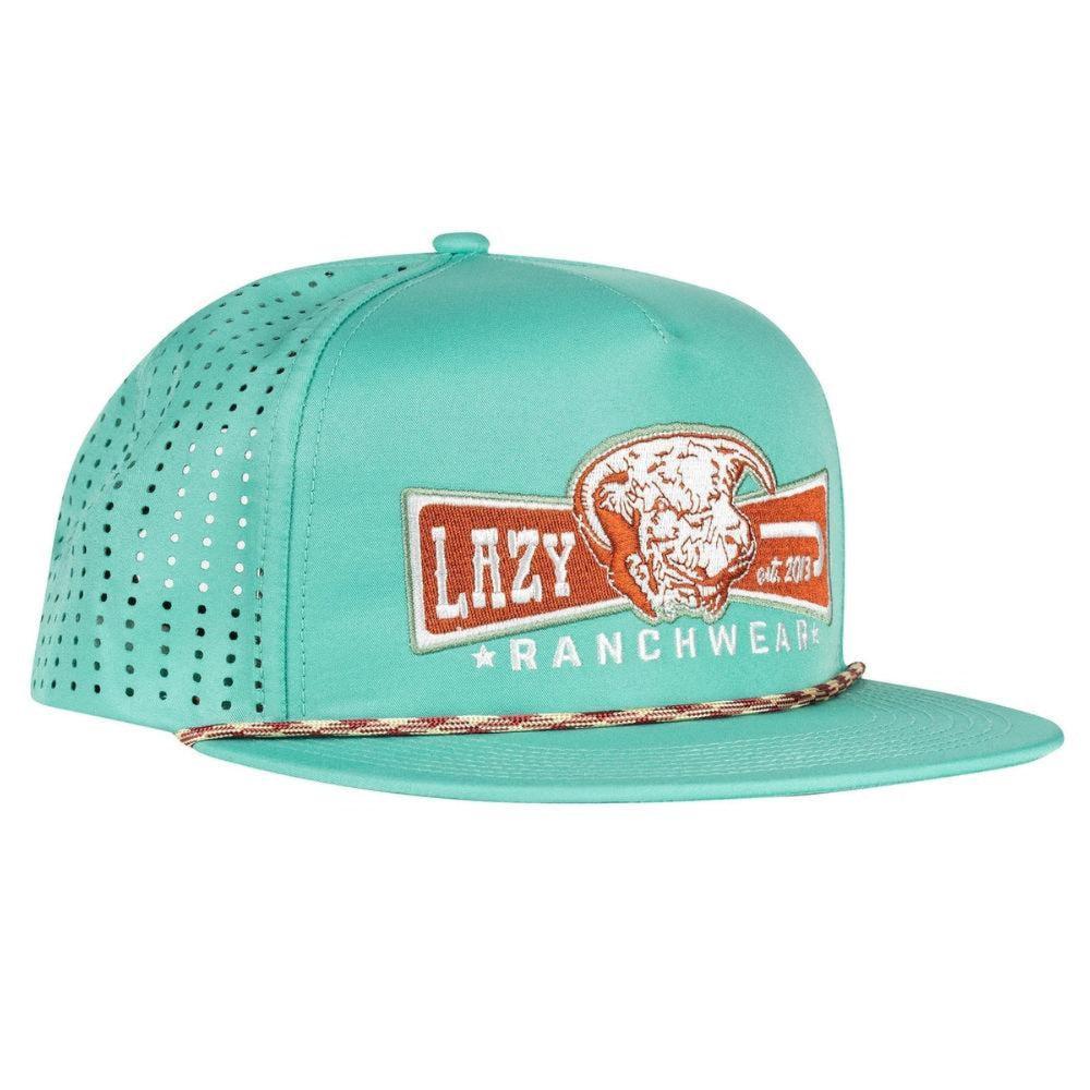 Lazy J Teal Diamond Banner hat