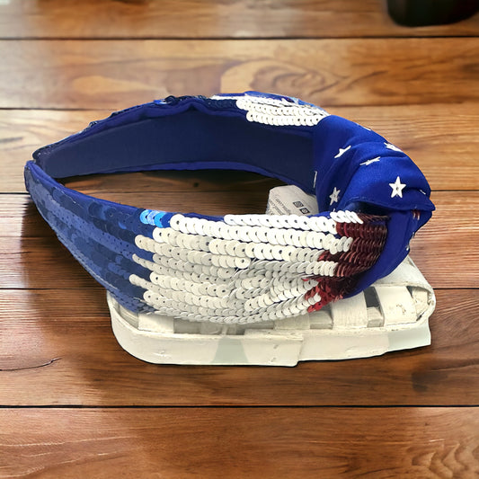 Red/White/Blue Sequin Headband