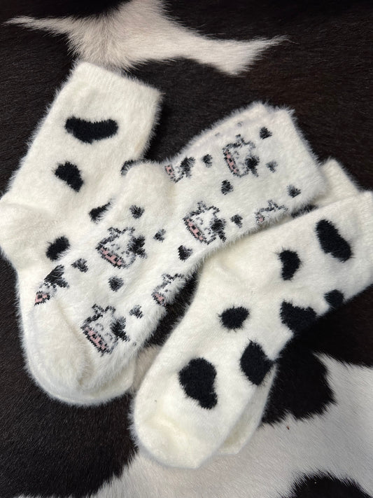 MOO Cow soft socks