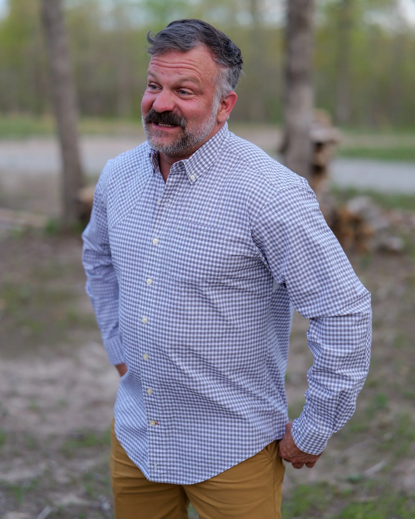Sportsmans Shirt Blue Gingham