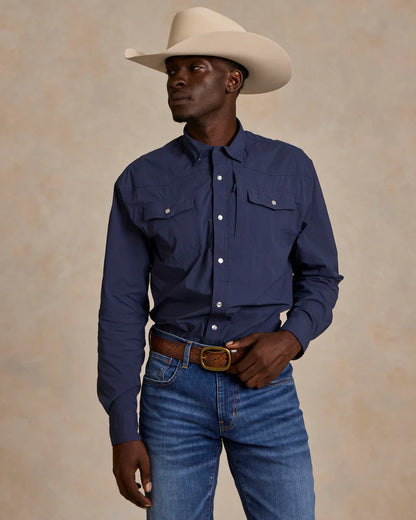 Rangetek Western Guide Shirt Navy LS
