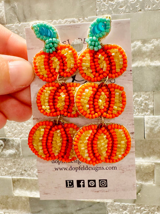 Pumpkin Trio Earrings