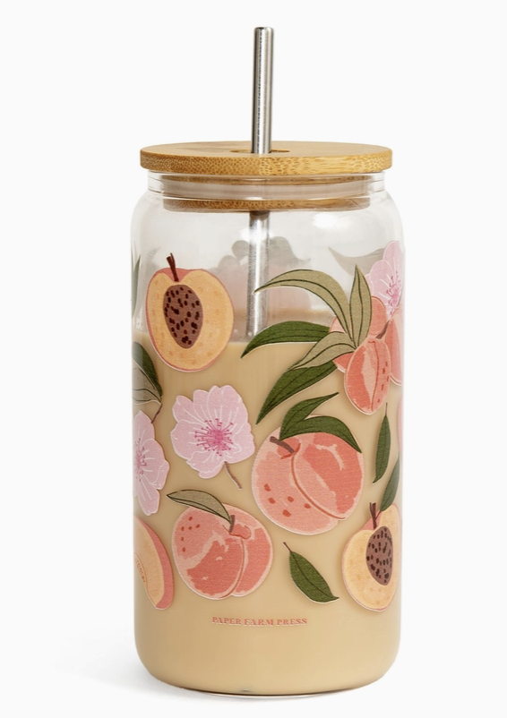 Peach Blossom 16oz Glass Can