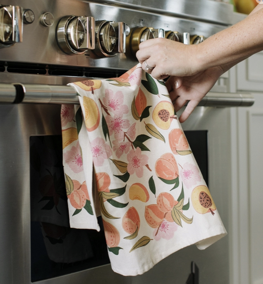 Peach Blossom Tea Towel