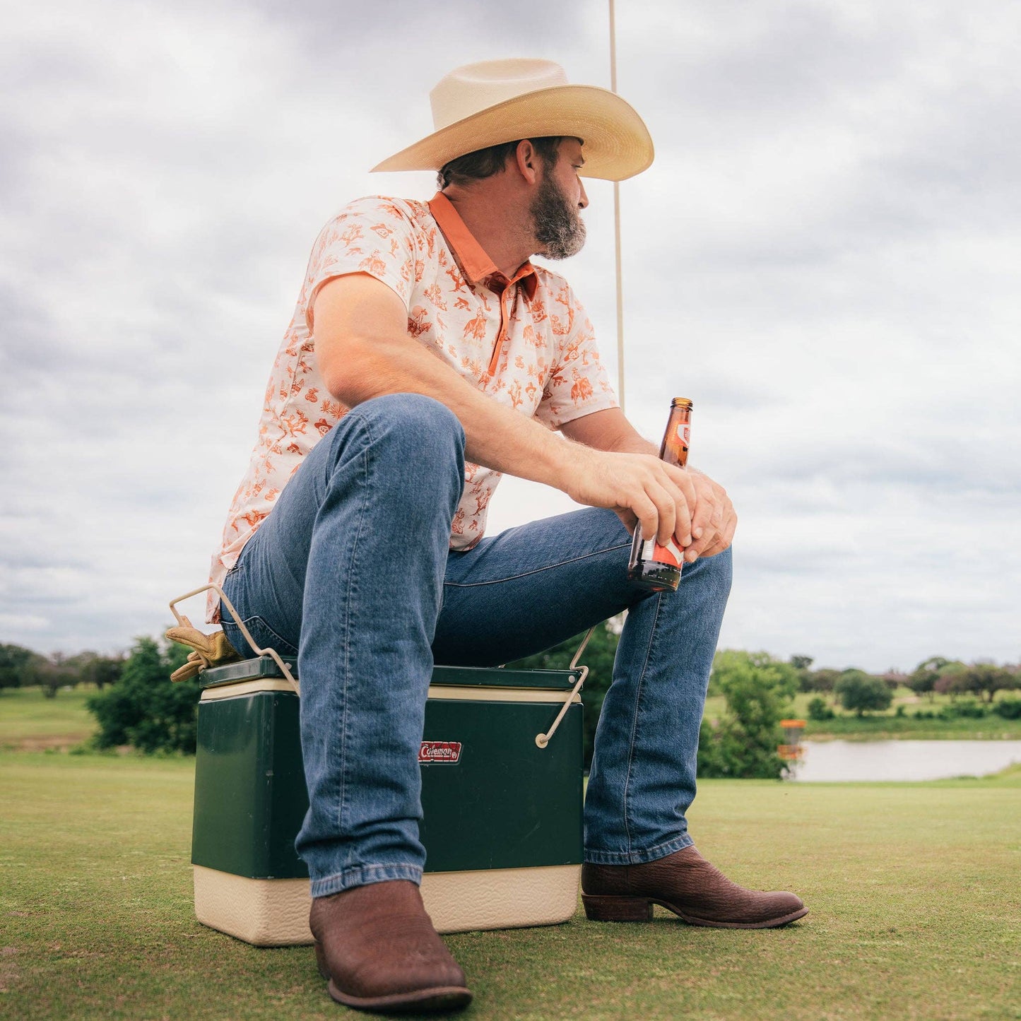 High Noon Performance Polo: Bronc Rider