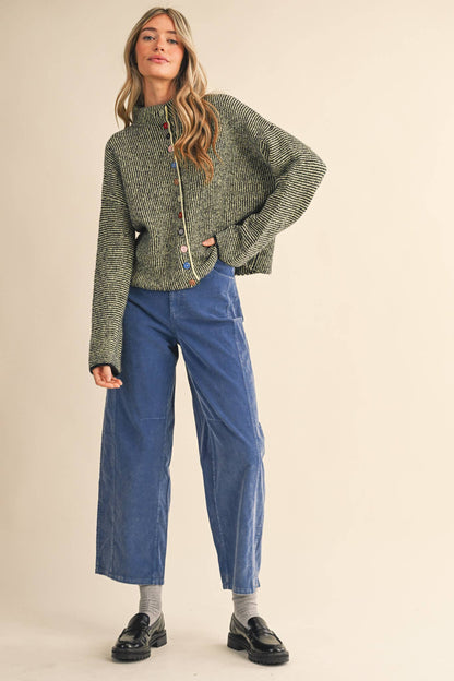 BLUE SKIES-CORDUROY WIDE LEG PANTS