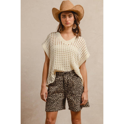 Leopard Print Mom shorts