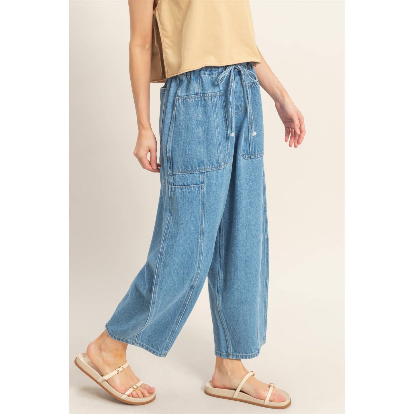 Wide Pants With Oversize Pockets