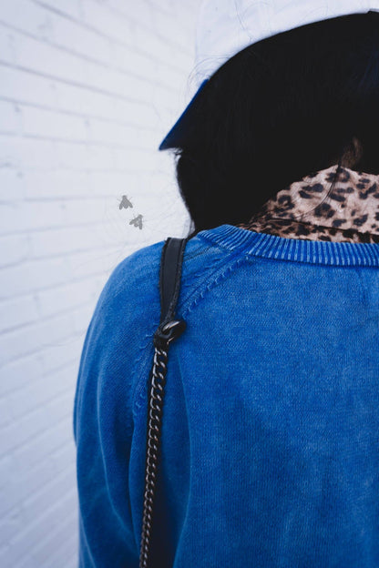 COBALT COWBOY Blue sweater