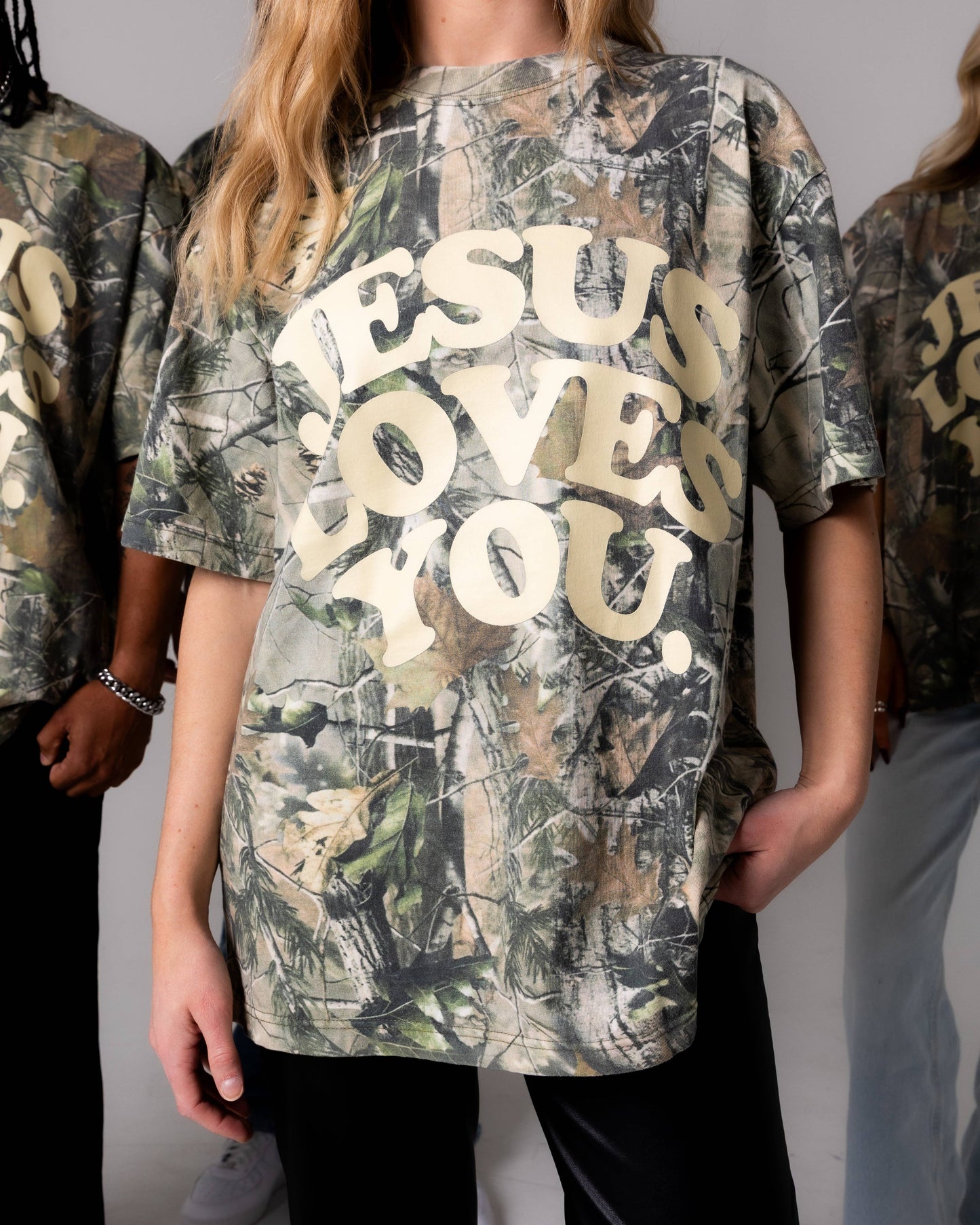 JESUS Loves You Camo Tee-Oversized