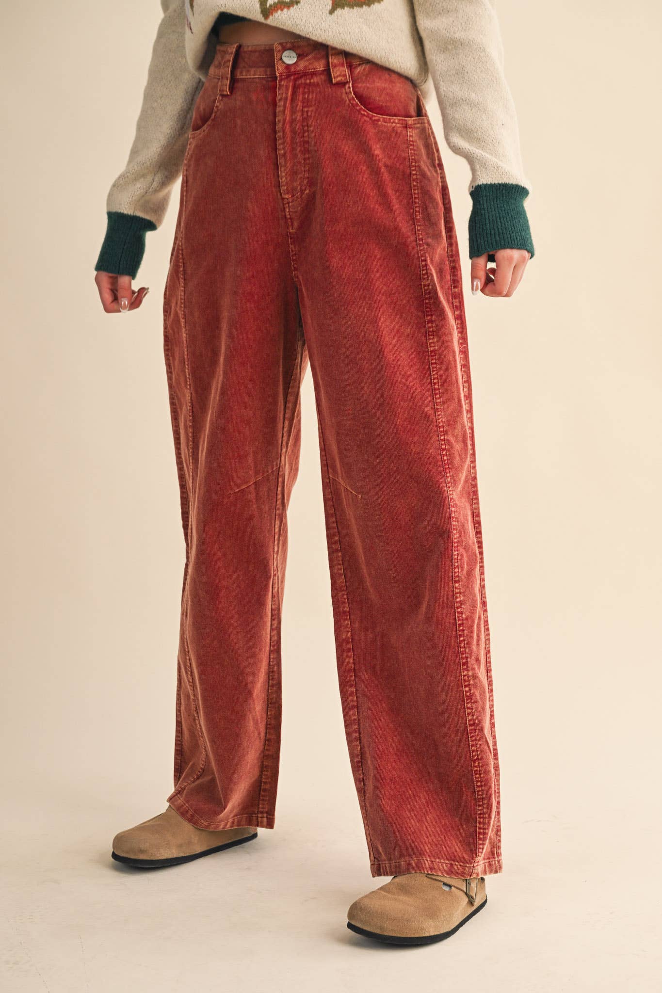BLUE SKIES-CORDUROY WIDE LEG PANTS