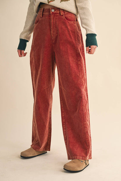 BLUE SKIES-CORDUROY WIDE LEG PANTS
