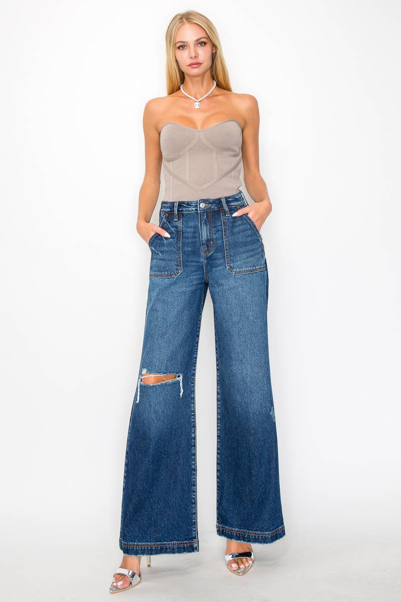 H.RISE RELAXED FLARE DARK