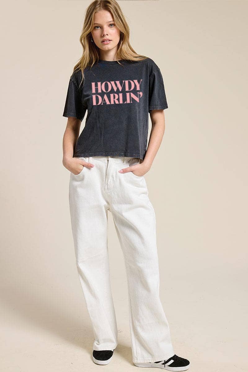 Howdy Darlin' Graphic Crop Top