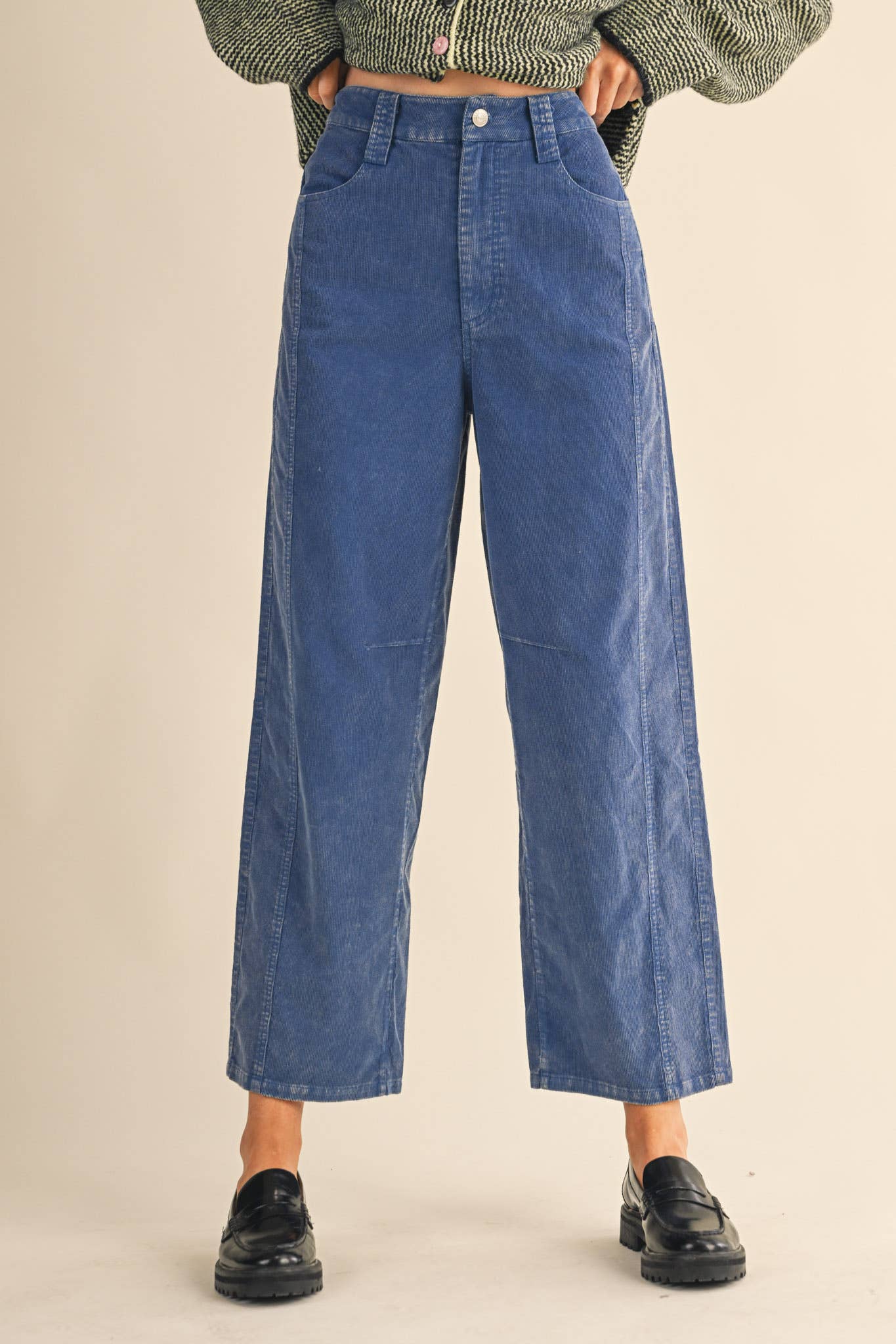 BLUE SKIES-CORDUROY WIDE LEG PANTS