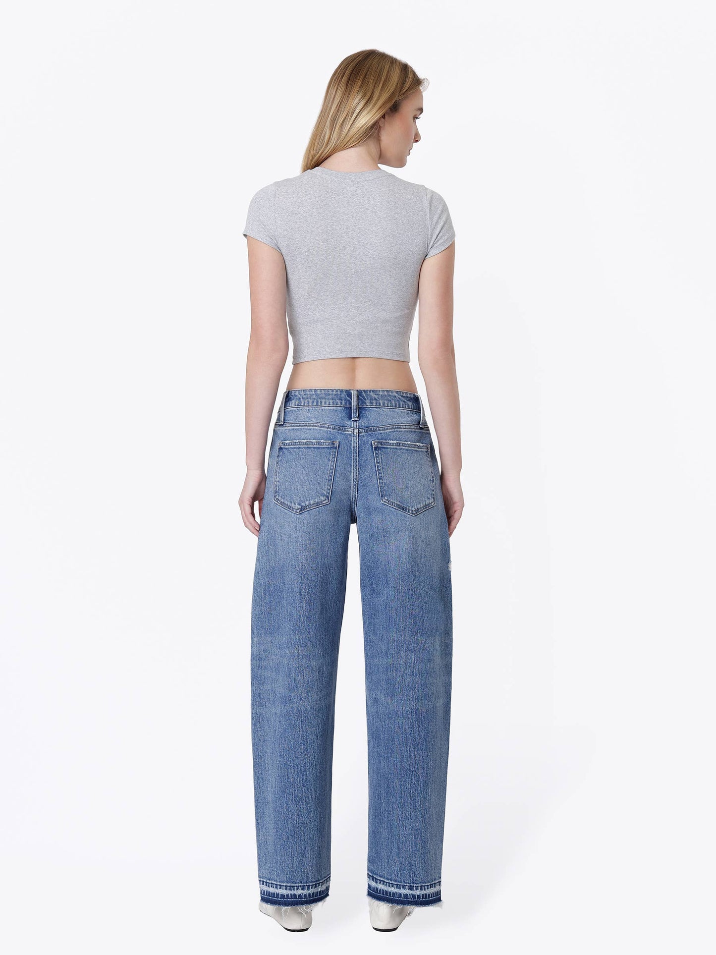 Kate “Enthusiast” Distressed barrel Jeans