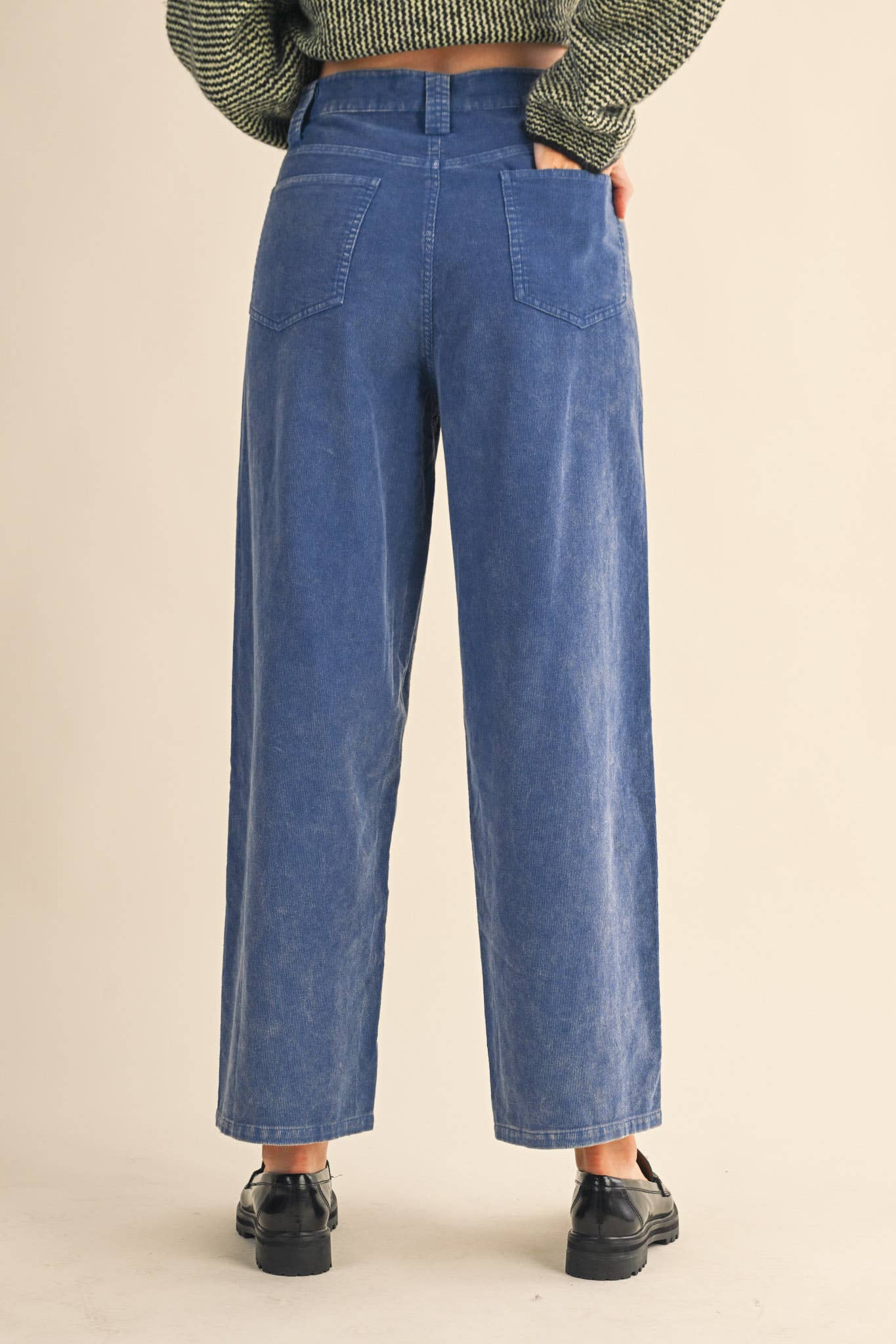 BLUE SKIES-CORDUROY WIDE LEG PANTS