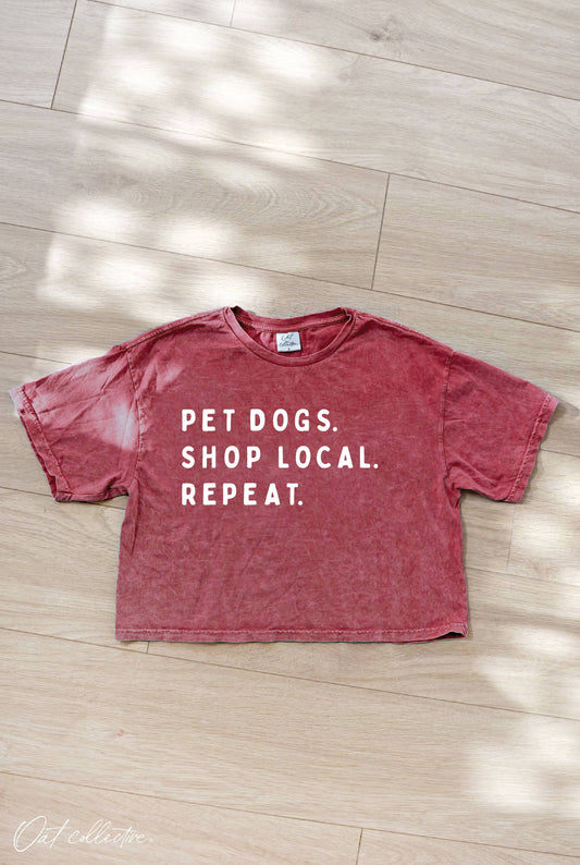 Pet Dog, Shop local, Crop Tee