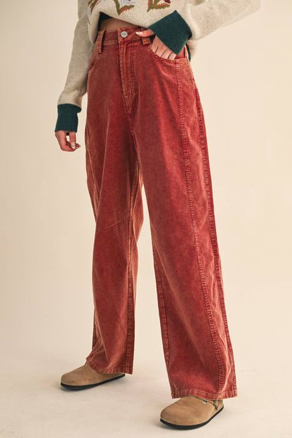 BLUE SKIES-CORDUROY WIDE LEG PANTS