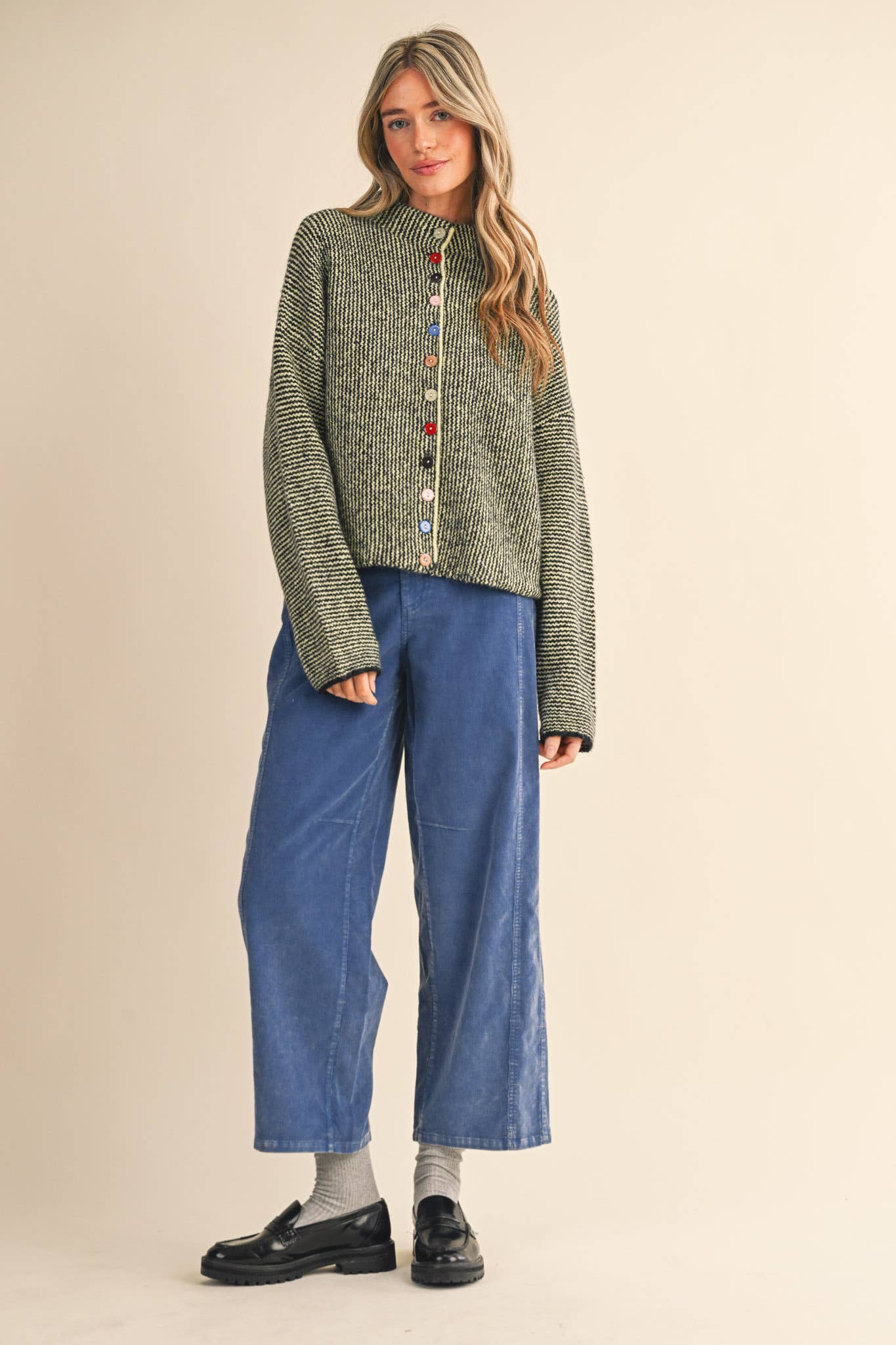 BLUE SKIES-CORDUROY WIDE LEG PANTS
