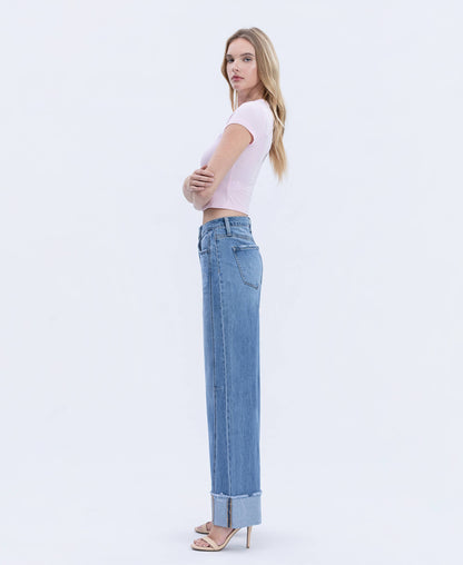 Olivia-Adore You Cuff/Wide Leg Jeans
