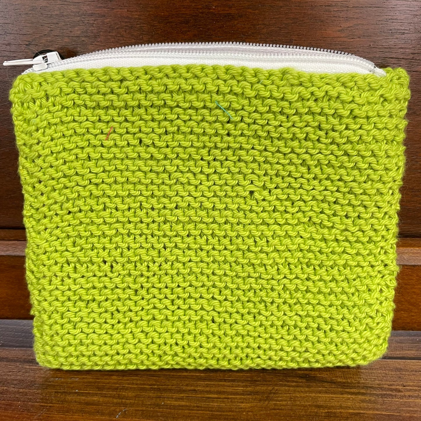 Hand Knit Zip Pouch