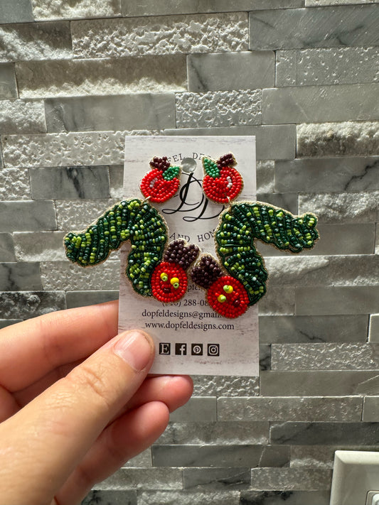 Hungry Caterpillar Seed Bead Earrings