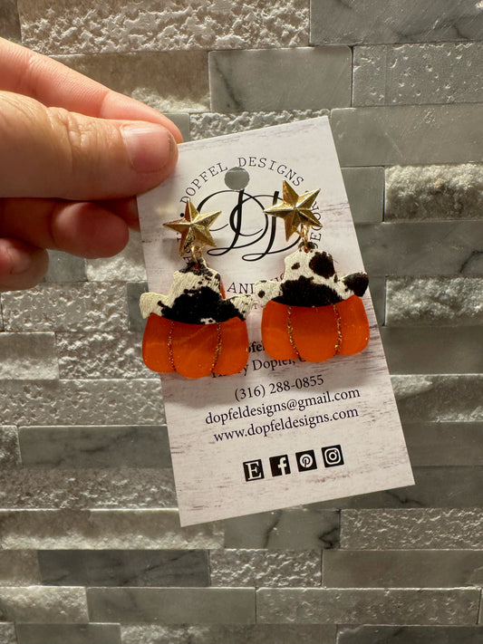 Western Pumpkin Earrings