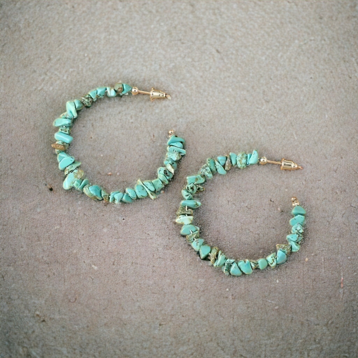 Turquoise hoops